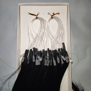 New U Tip Remy Hair Pieces 14" Jet  Black 100% Human Hair Extensions NWT